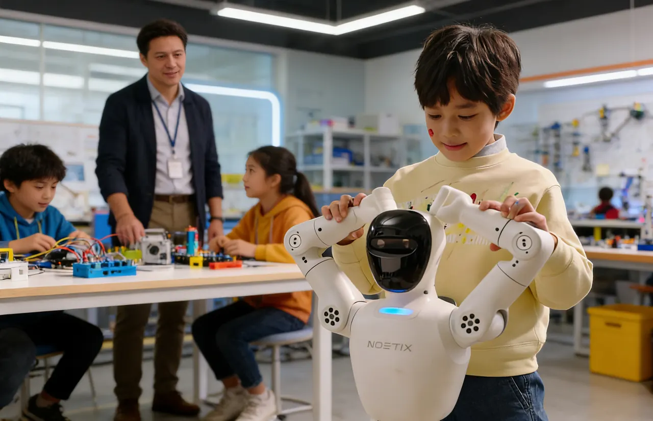 Robot in a maker education setting